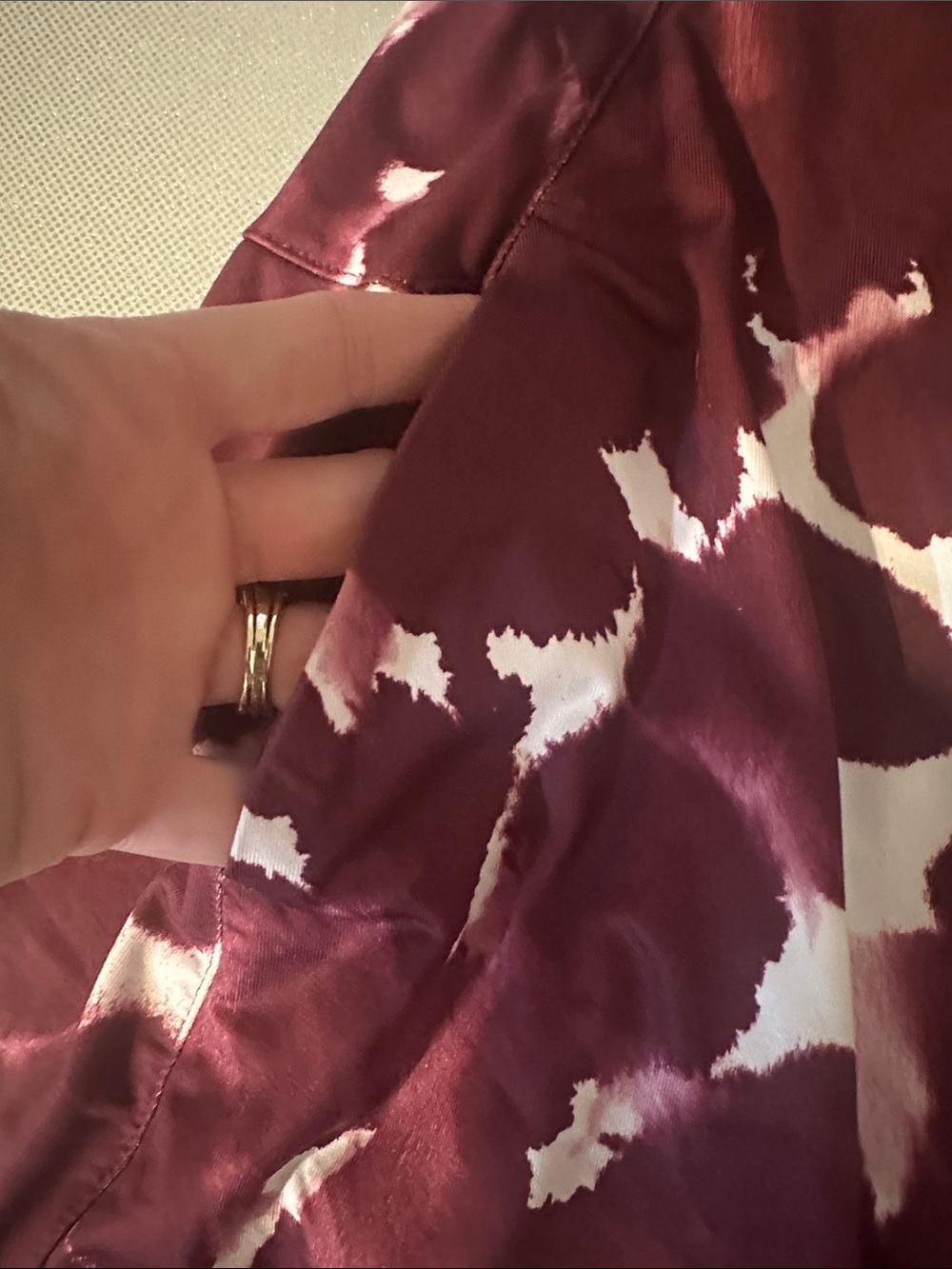 Nike Burgundy & White Printed A-Line Skirt - Picture 3 of 9